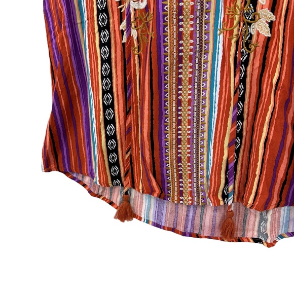 SAVANNA JANE Blouse Mazie Embroidered Lightweight Boho - Picture 6 of 10